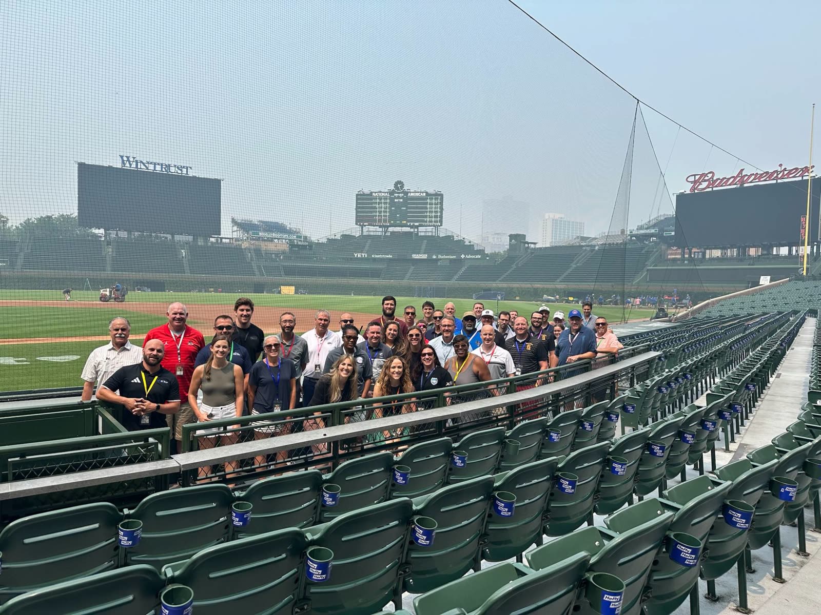 Athletic directors and K12 partners gathered in the stands at Wrigley Field